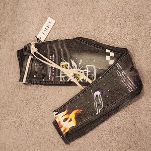 THRT DENIM - pre-owned distressed jeans, size 30. "Seek No Approval"